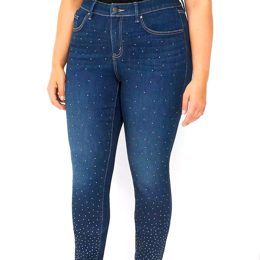 Lane Bryant Rhinestone Skinny Jeans size 14